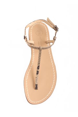 Capri sandals in python skin Da Costanzo | S1918NEROPITONE